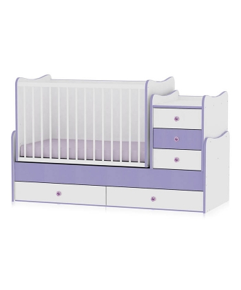 Lorelli Bertoni krevetac za bebe Maxi Plus white violet