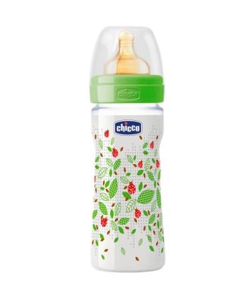 Chicco plasticna flasica za bebe wellbeing unisex 250 ml kaucuk 2 meseca +