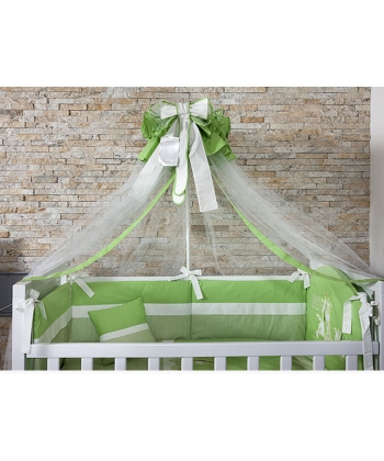 Tri Drugara baldahin za krevetac za bebe zelena