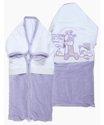 Tri Drugara pamučni punjeni prekrivač za bebe lila