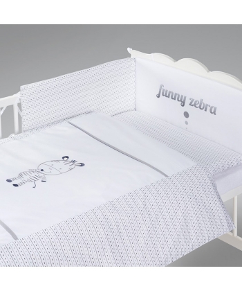 Klups komplet posteljine za bebe Fanny Zebra - 5 delova
