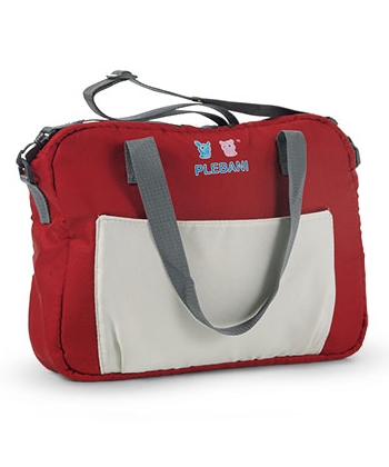 Plebani torba za mame crvena