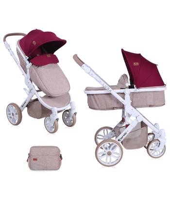 Bertoni Kolica za bebe 2 u 1 Luna Beige & Red