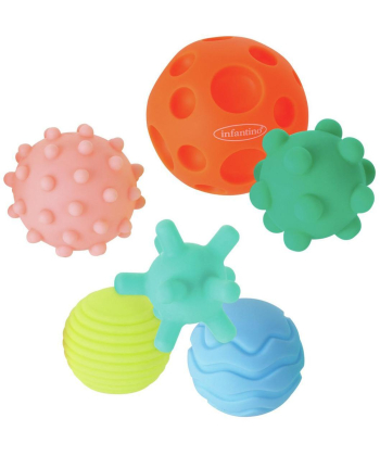 Infantino set gumenih loptica različitih struktura 6 komada - 22115389