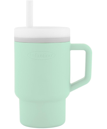 Infantino silikonska čaša sa slamčicom 266ml, 6m+ Melanž - 22115406