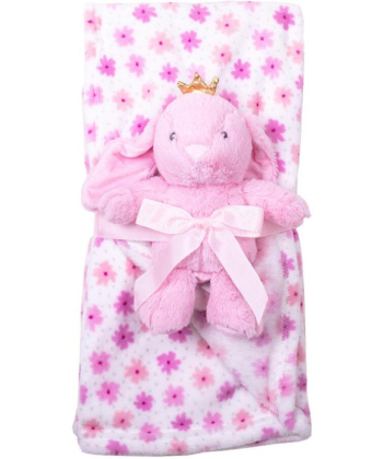 Jungle ćebe i plišana igračkica za bebe Zeka Roze 31000843