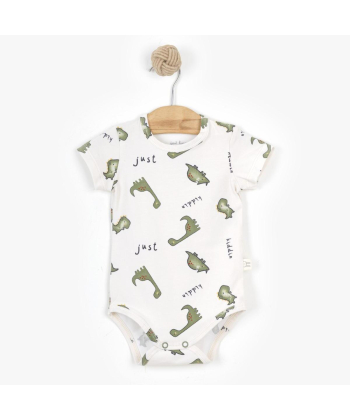 Just Kiddin Baby Dino Park bodić za dečake kratak rukav Veličina 62 Beige&Green