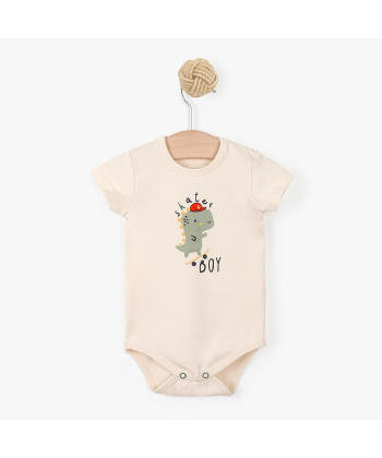 Just Kiddin Baby Dino Park bodić za dečake kratak rukav Veličina 62 Beige