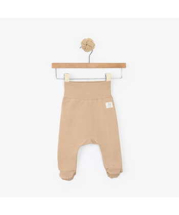 Just Kiddin Organic pantalonice sa stopicama za dečake 0-3 meseca Dark Beige - 17001119