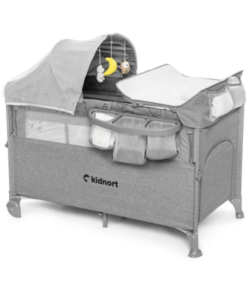 Kidnort Stugan prenosivi krevetac dva nivoa Light Grey Melange