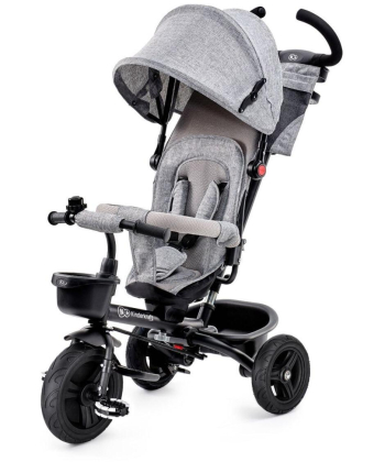 Kinderkraft Aveo tricikl za decu 2 u 1 Light grey