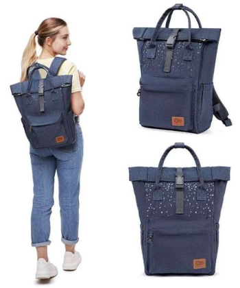Kinderkraft moonpack ranac za mamu Confetti Denim