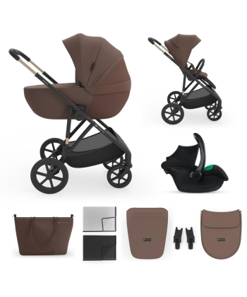 Kinderkraft Prime 3 kolica za bebe 3 u 1 Brown