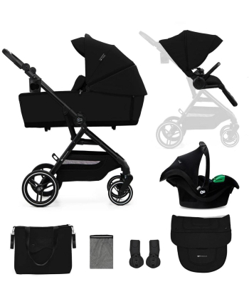 Kinderkraft Yoxi kolica 3u1 mink pro Pure Black