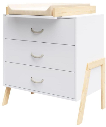 Lettino luna komoda za bebe White