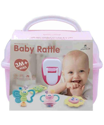 Little Tin Lok zvečke&glodalice za bebe u koferu Pink - 22875