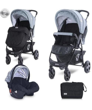 Lorelli Bertoni kolica za bebe daisy basic set - black & silver blue
