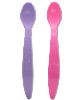 Lorelli set fleksibilnih kašika za bebe Pink/Purple 2 komada