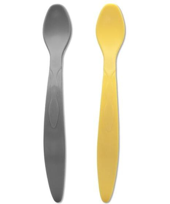 Lorelli set fleksibilnih kašika za bebe Yellow/Grey 2 komada