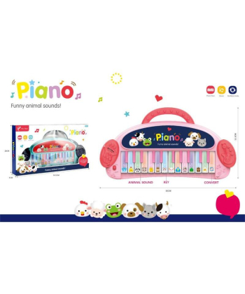 Merx muzička igračka za decu Piano sa zvukovima životinja 1 kom- A063897