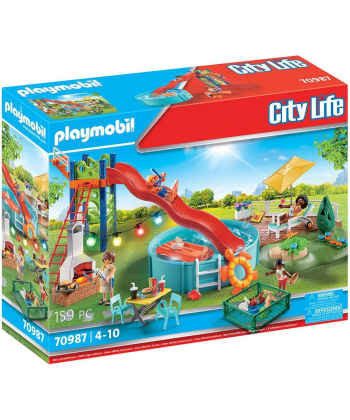 Playmobil igračka za decu City Life Zabava na bazenu 159 elemenata - 34378