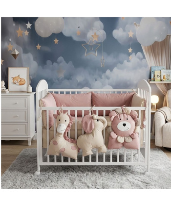 Ready komplet posteljina za krevetac za bebe Džungla 120x60 cm Roze