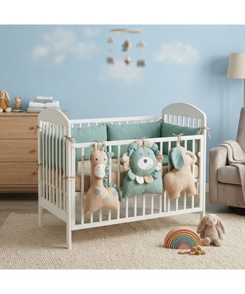 Ready komplet posteljina za krevetac za bebe Džungla 120x60 cm Zelena