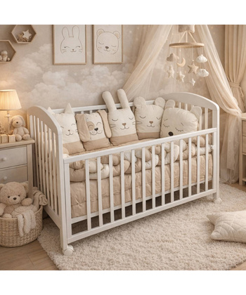 Ready komplet posteljina za krevetac za bebe Friends 120x60 cm Bež