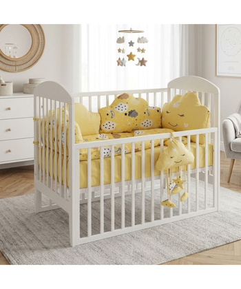 Ready komplet posteljina za krevetac za bebe Oblačić Žuta 120x60 cm