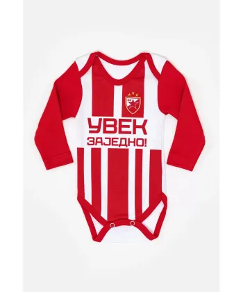 STEFAN bodi za bebe dug rukav Crvena Zvezda uvek zajedno veličina 62