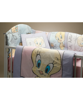 STEFAN komplet posteljine za krevetac za bebe 120x60cm Tweety