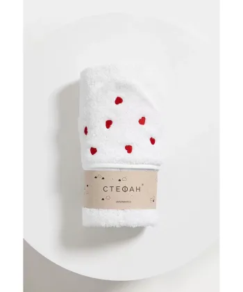 STEFAN peškir za bebe sa kapuljacom 60x120 Srce
