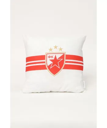 STEFAN ukrasni jastuk Crvena zvezda 40x40 cm crvena pruga