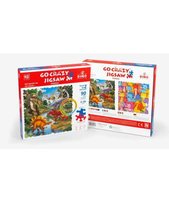 UnikPlay šašave puzzle za decu Dinosaursi 90 delova - A077496