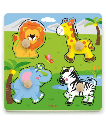 Viga Drvena umetaljka Divlje Životinje igračka za decu - 31255