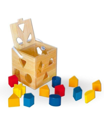Viga kocka umetaljka drvena edukativna igračka za decu - 8937