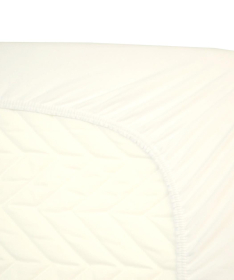 Textil čaršav za dušek za bebe 120X60 cm sa lastišom Žersej - Beli