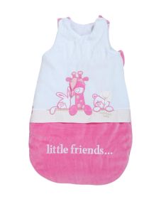 Tri Drugara vreća za spavanje za bebe pamučna punjena 86-92 cm - Roze
