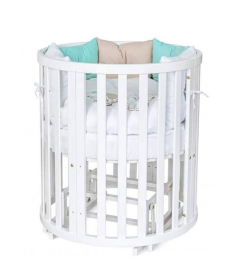 Kiddy Joy Sunce krevetac za bebe 5u1 sa klackalicom - White