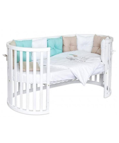 Kiddy Joy Sunce krevetac za bebe 5u1 sa klackalicom - White