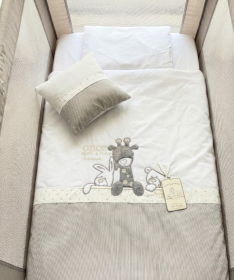 Tri drugara posteljina za Prenosivie krevece siva