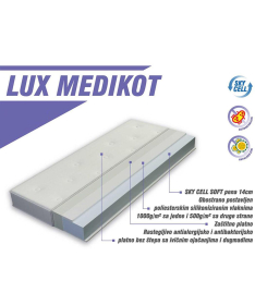 Luka dušek za krevetac za bebe Lux Medikot 120x60x16 cm