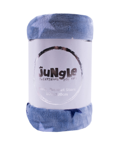 Jungle ćebe za bebe Zvezdice 100X130 cm - Teget&Plavo&Beli