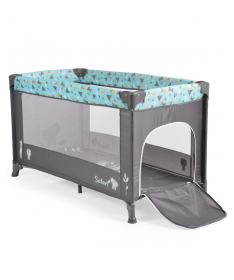 Moni Safari prenosivi krevetac za bebe 1 nivo Blue