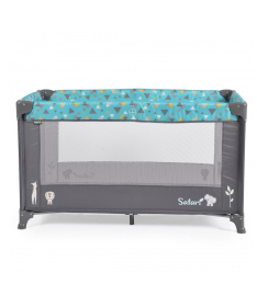 Moni Safari prenosivi krevetac za bebe 1 nivo Turquoise