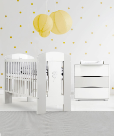 Klups krevetac za bebe Nati Grey&White