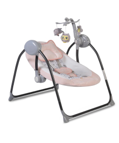 Moni Zazu električna ljuljaška za bebe sa daljinskim upravljačem - Pink