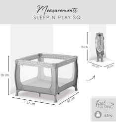 Hauck ogradica za bebe Sleep N Play SQ - Grey
