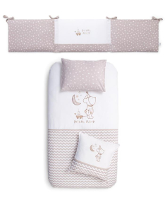 FunnaBaby komplet posteljine za bebe Pyjama Beige 120x60 cm