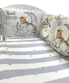 Textil komplet posteljina za krevetac za bebe Slatki Snovi - 120x60 cm